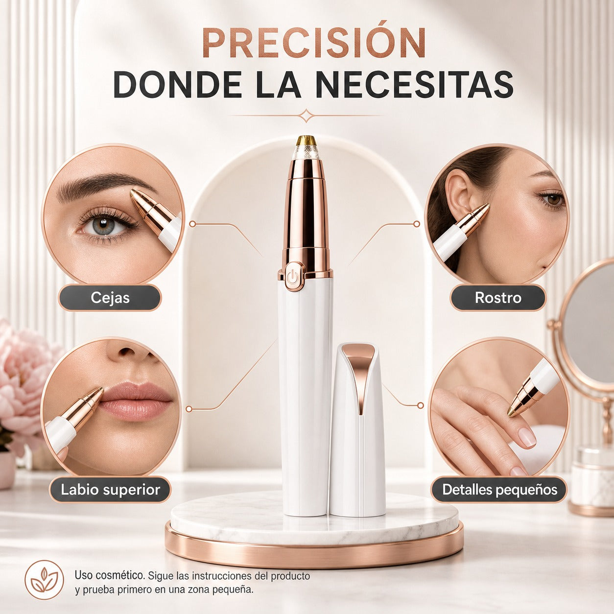 Depiladora Facial Inalámbrica de Precisión