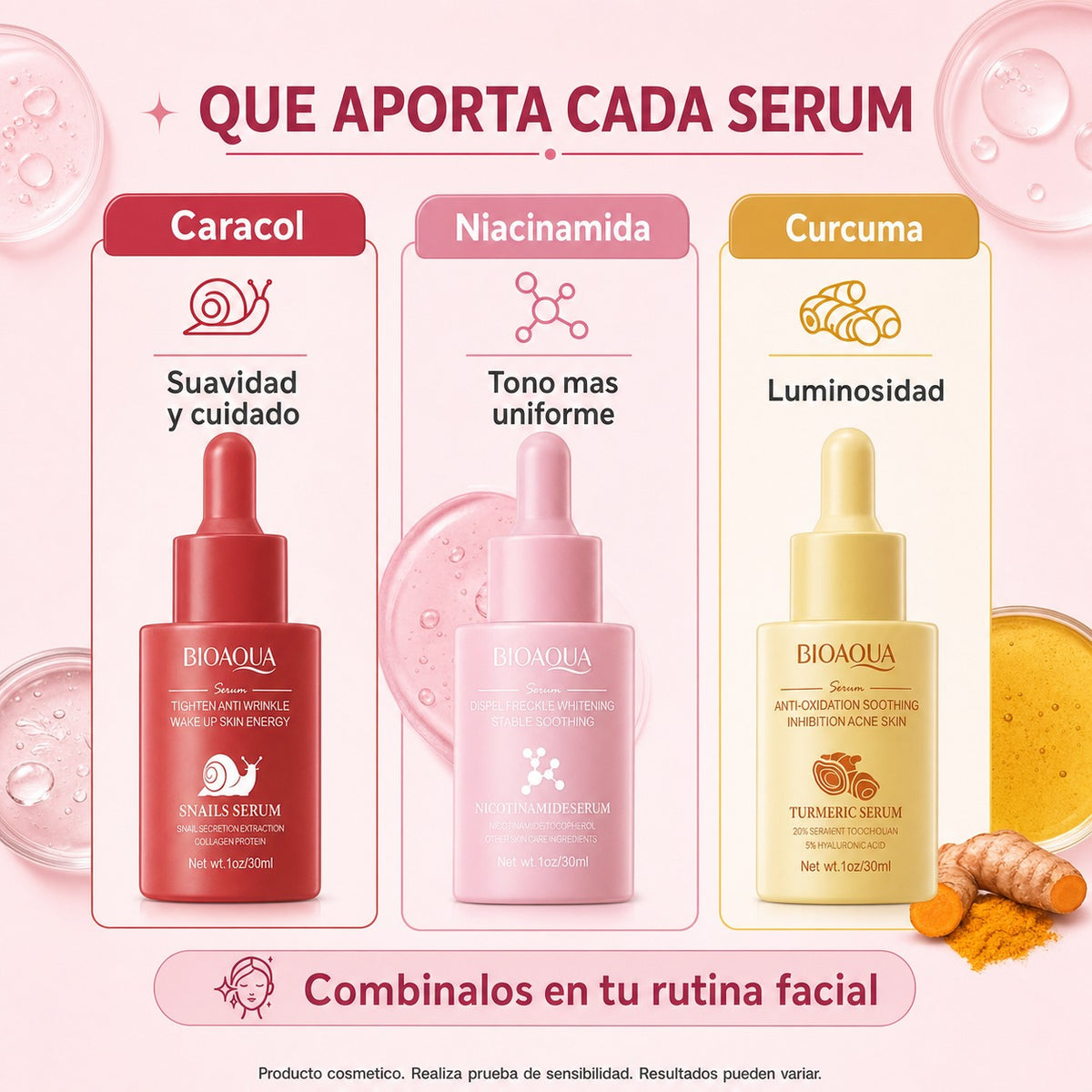 Kit 3 Serum Antiedad Hidratante