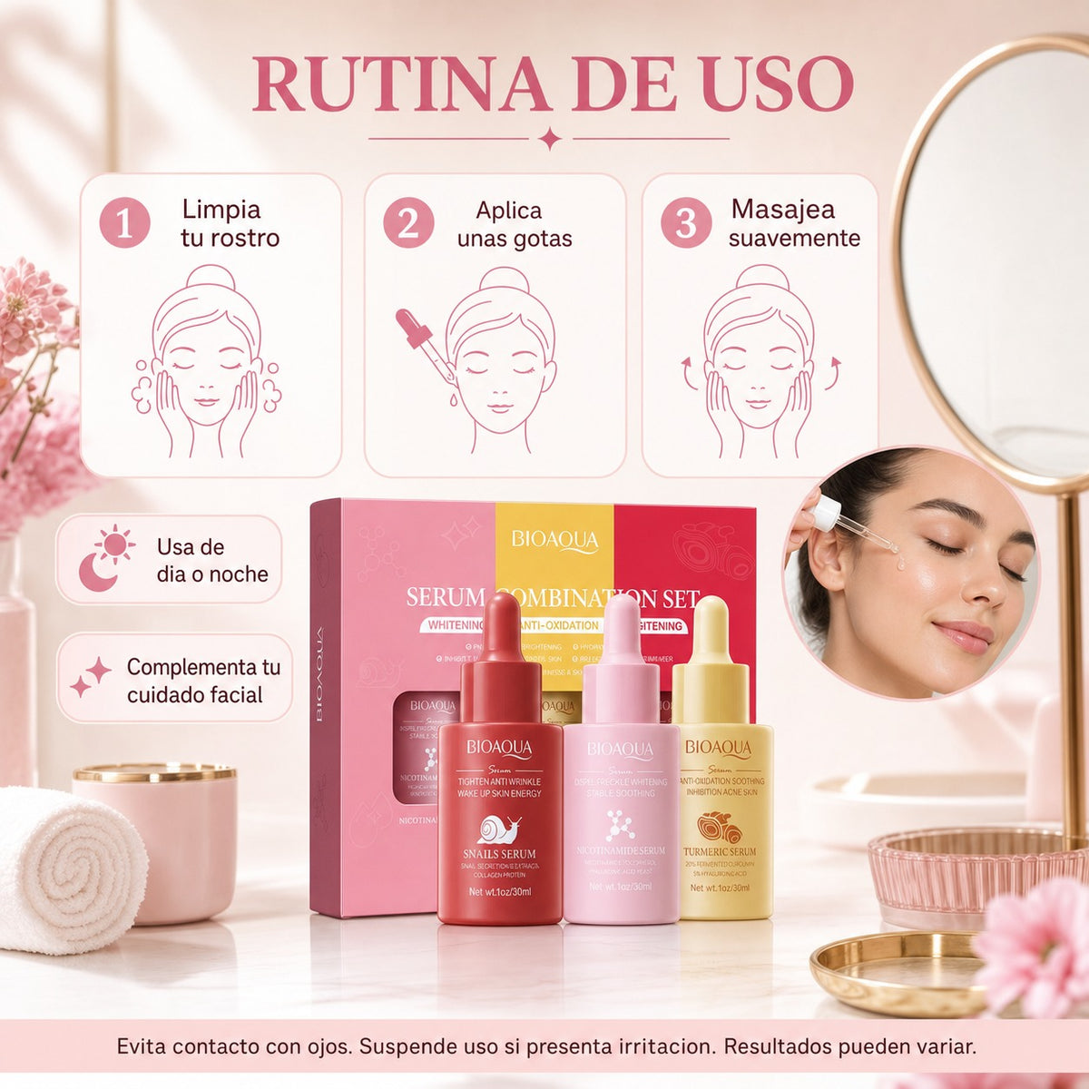 Kit 3 Serum Antiedad Hidratante