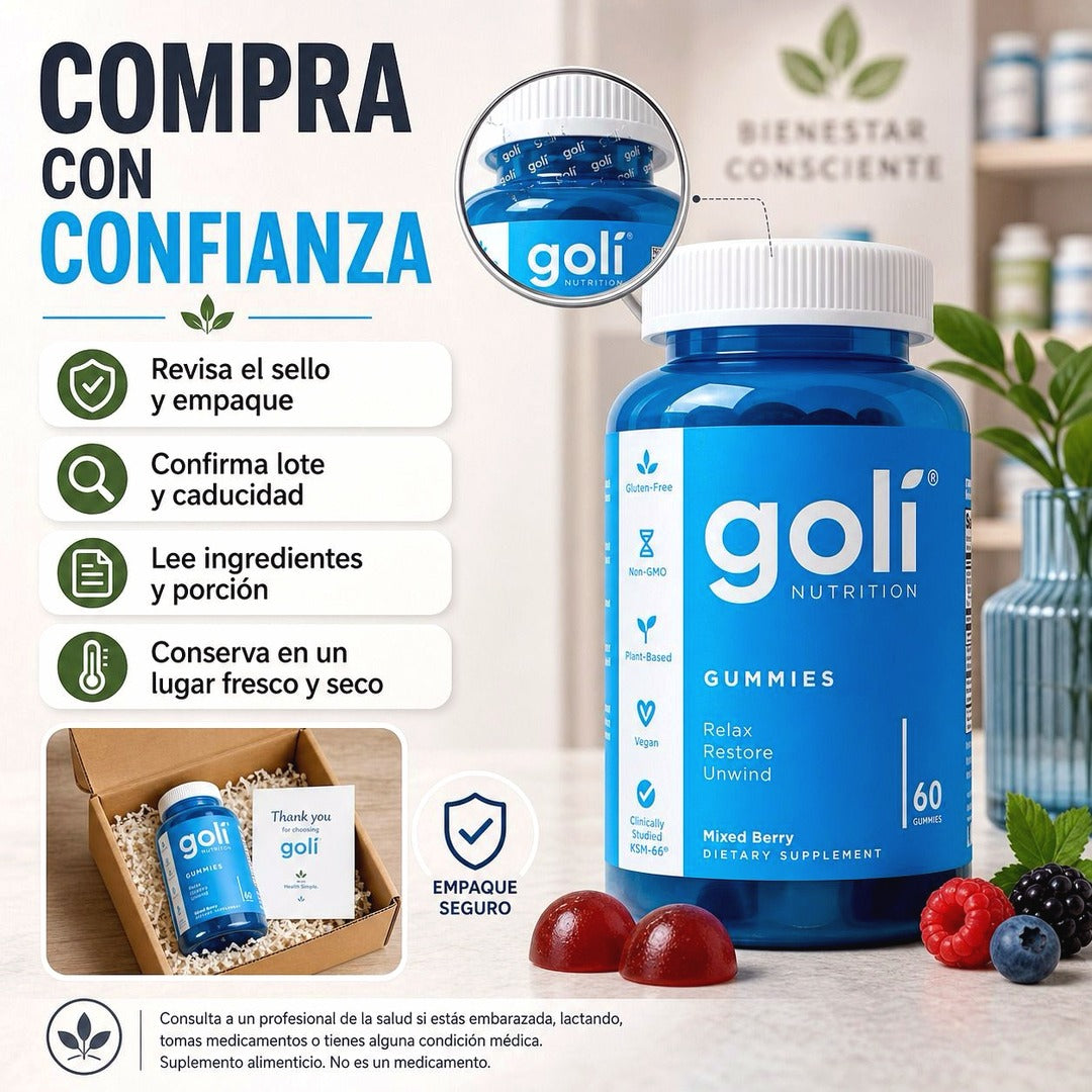 Suplemento Goli Ashwaganda 60 gomas