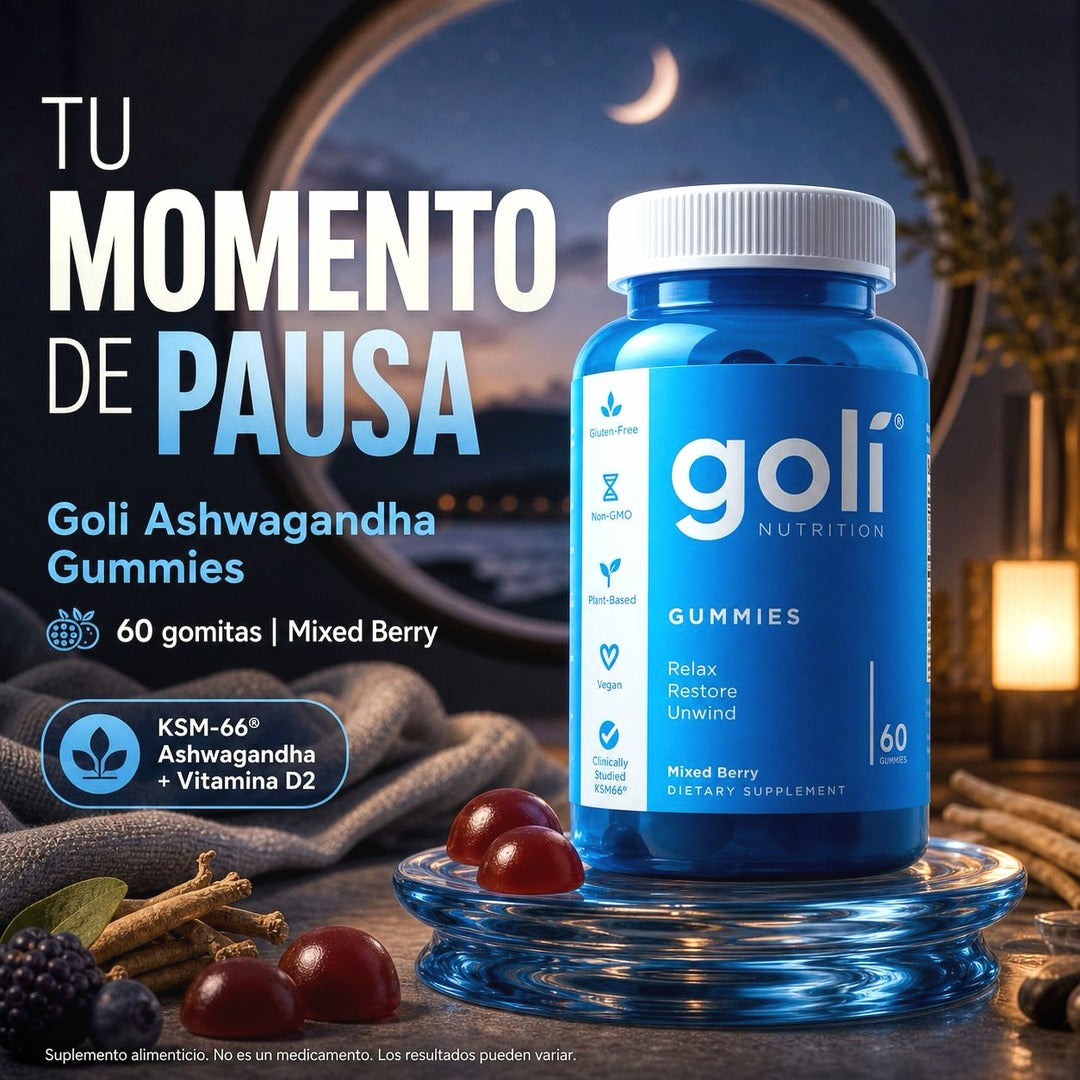 Suplemento Goli Ashwaganda 60 gomas