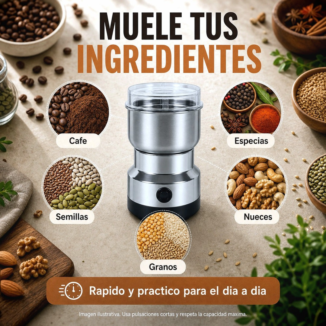 Molinillo Eléctrico Multifuncional para Café, Granos y Especias